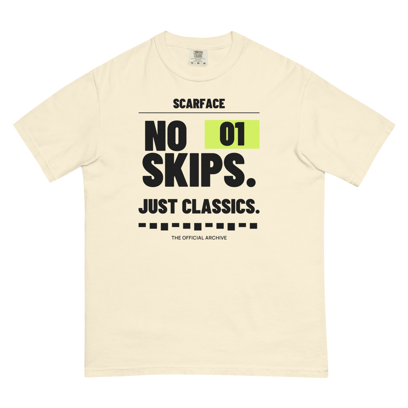 No Skips Archive Tee — front